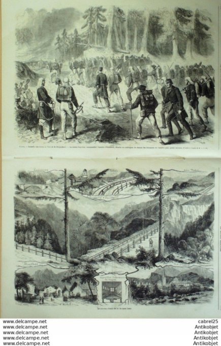 Le Monde illustré 1867 n°544 Espagne Catalogne Billancourt Amiens (80) Borghano (20) Vero Gavarnie (