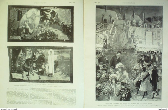 L'illustration 1902 n°3080 Léon XIII jubilé centenaire Victor Hugo Barcelone Andalousie