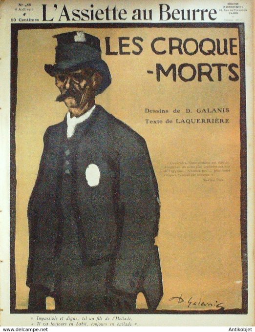 L'Assiette au beurre 1910 # 488 Les Croque-morts Galanis