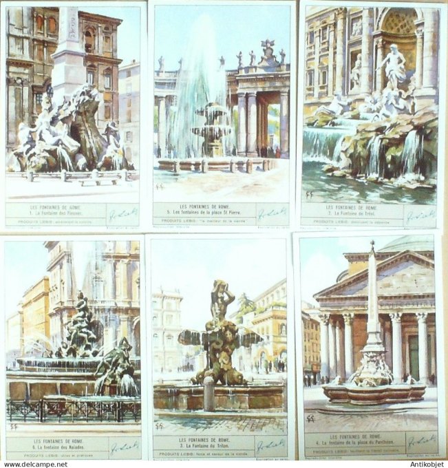 Chromo Liebig Sang 1376 Fontaines de Rome (1938)