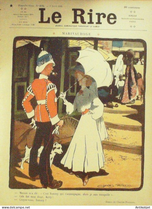 Le Rire 1910-04- 9 # 375 Journal humoristique Ed.Originale Marivaudage