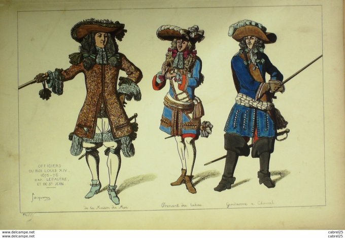 Officiers du roi Louis XIV Gendarme à cheval Garde 1675
