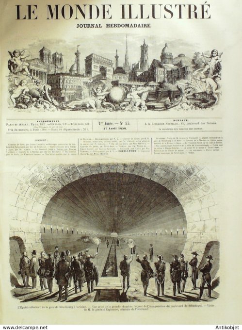 Le Monde illustré 1858 n° 53 Turquie Dolma Backtché Chine Macao Terre Neuve Canada Labrador