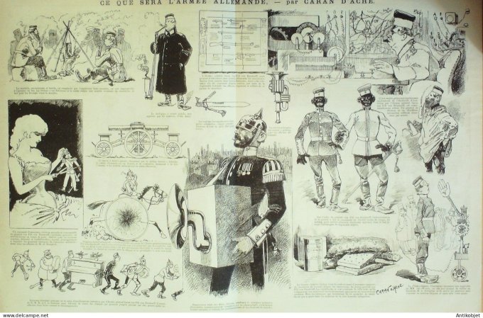 La Caricature 1882 #146 L'armée Allemande Caran d'Ache Tinant Trock Loys