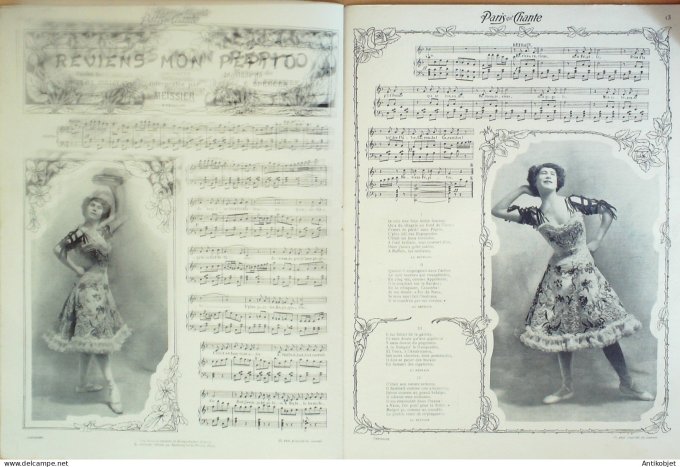 Paris qui chante 1905 n°104 Darbels Cosnard Gaston Petit Tilly Meissier Perducet