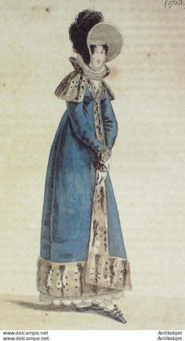 Costume Parisien 1818 # 1713 Cornette de mousseline