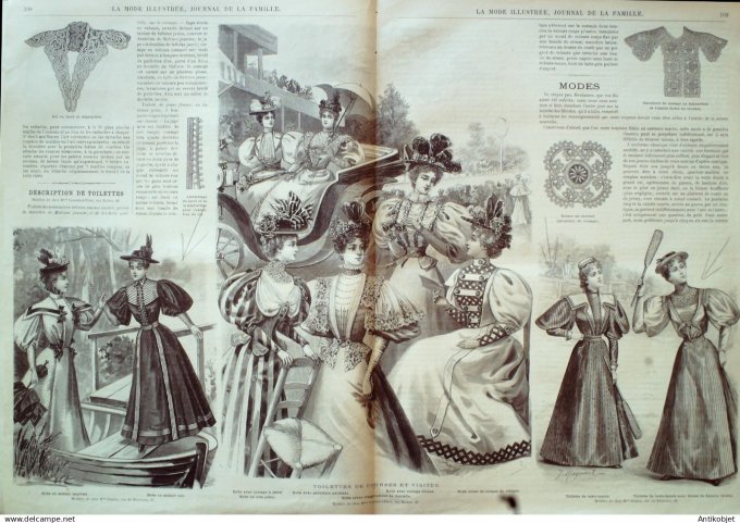 Mode illustree 1896 Lot de 10 journaux