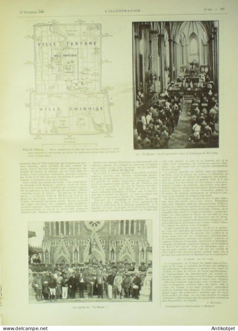 L'illustration 1900 n°3011 Algérie Aghrib Avignon (84) Chine Pékin occupation Te-Deum