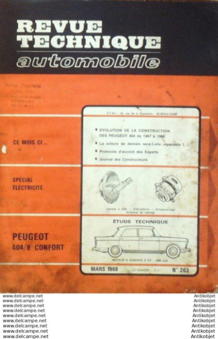 R.T Automobile Peugeot 404/8 confort   # 263