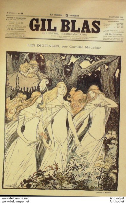 Gil Blas 1895 n°41 Camille MAUCLAIR RECIPON A.GUILLAUME FRAGSON HEROS CELLARIUS