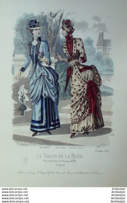 Gravure Mode Salon 1883 #  613 (Old Fashion plate)