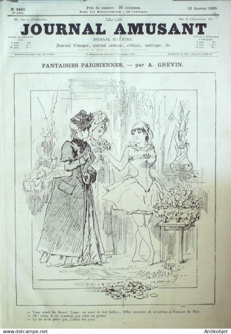 Le Journal Amusant 1885 # 1480 L'arracheur de souches par Petit