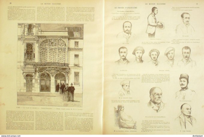 Le Monde illustré 1894 n°1919 Herblay (95) Suisse Genève Procès d'Angoulême