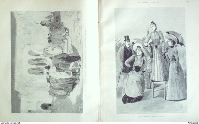 Le Monde illustré 1890 n°1726 Ajaccio (20) Marseille (13) Cannebière Toulon (83) Algérie Tanger