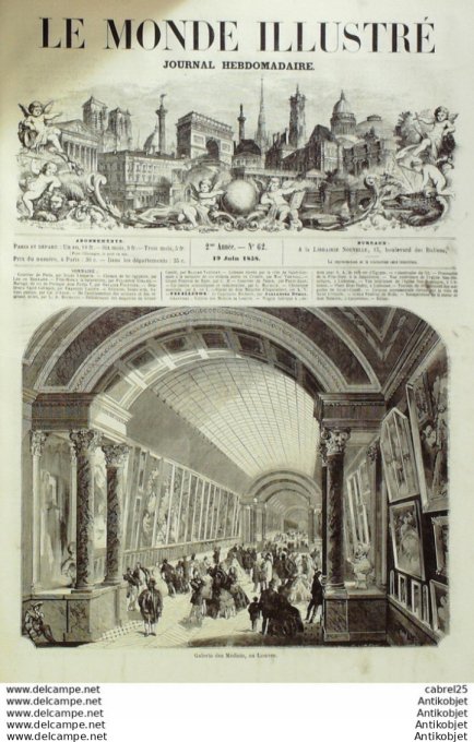 Le Monde illustré 1858 n° 62 Carpentras (84) Allemagne Bade Angleterre Londres St-Germain (78)