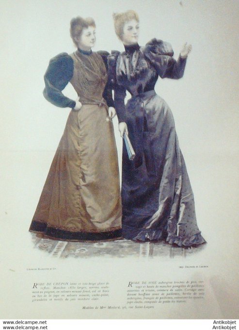 La Mode pratique 1893 # 37 Robes de crépon et soie