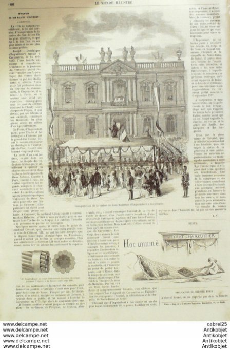 Le Monde illustré 1858 n° 62 Carpentras (84) Allemagne Bade Angleterre Londres St-Germain (78)