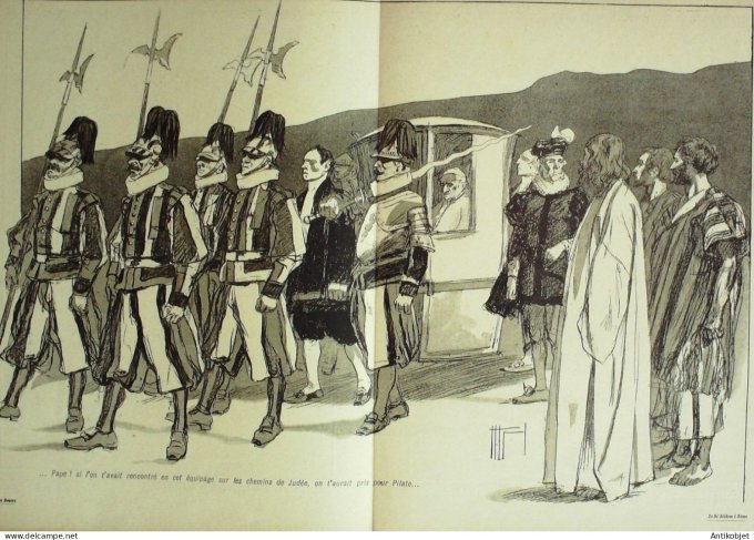 L'Assiette au beurre 1903 # 143 De Bethleem a Rome Les Papes Wagas