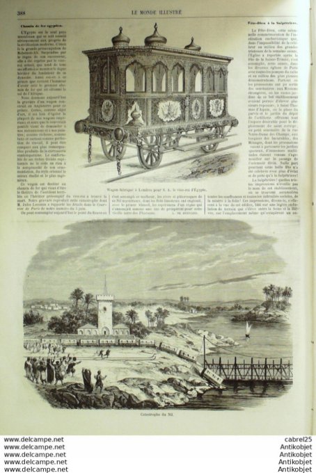 Le Monde illustré 1858 n° 62 Carpentras (84) Allemagne Bade Angleterre Londres St-Germain (78)