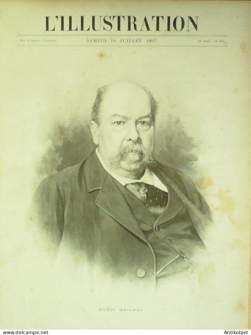 L'illustration 1897 n°2837 Martinique-St-Pierre Pêche au thon Henri Meilhac Rome Vatican