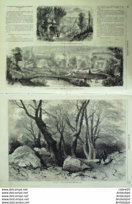 Le Monde illustré 1867 n°549 Algérie Oran Aissaoua Kiosque Chnois Fontainebleau (77) Dunderberg Onon