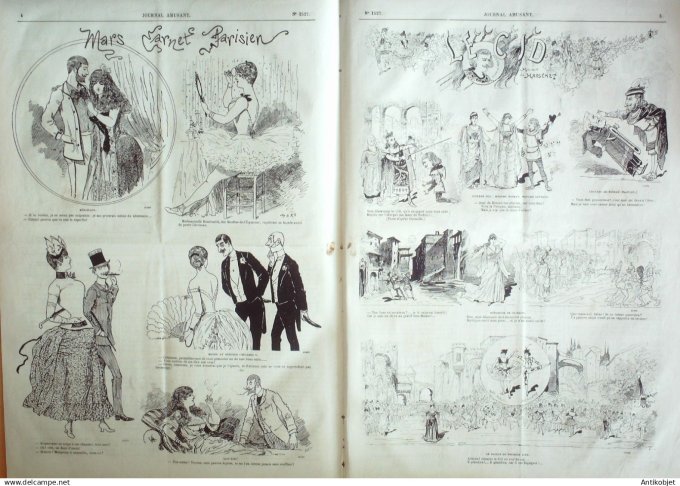 Le Journal Amusant 1885 # 1527 La Sainte-Barbe à Vincennes par Gautier
