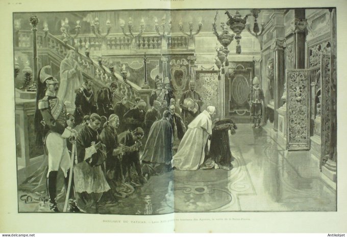 L'illustration 1897 n°2837 Martinique-St-Pierre Pêche au thon Henri Meilhac Rome Vatican