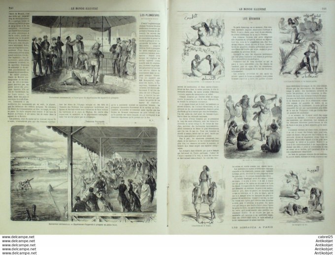 Le Monde illustré 1867 n°549 Algérie Oran Aissaoua Kiosque Chnois Fontainebleau (77) Dunderberg Onon