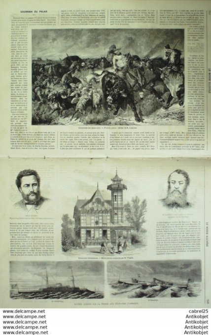 Le Monde illustré 1867 n°549 Algérie Oran Aissaoua Kiosque Chnois Fontainebleau (77) Dunderberg Onon