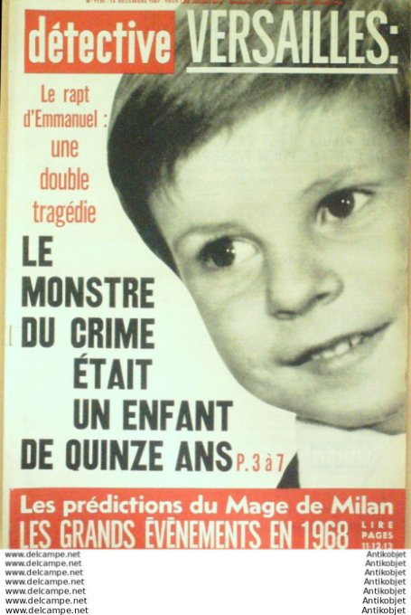 Détective 1967 # 1120 Chateauroux Wassy St-Dizier Trémouille Versailles