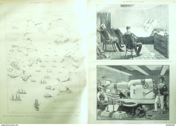 Le Monde illustré 1885 n°1484 Hyères (83) Seychelles Egypte Port-Said