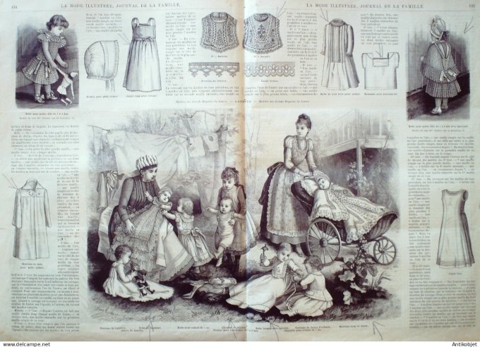 Journal + Patron Mode illustrée  1889 # 18 (with Pattern)