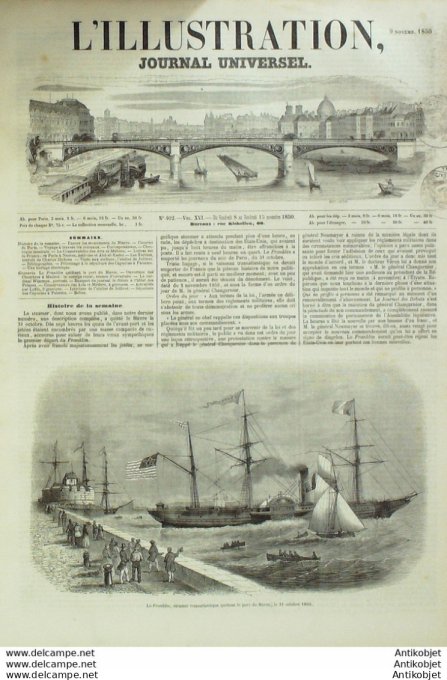 L'Illustration 1850 n°402 Italie PALERME Le HAVRE (76) Espagne MADRID Cardinal WISEMAN