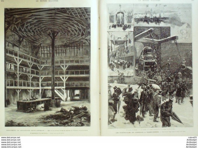 Le Monde illustré 1875 n°974 Toulon (83) Valenciennes (59) Carpeaux