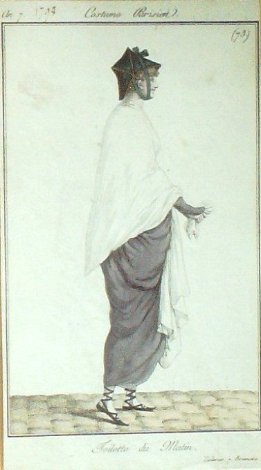 Costume Parisien 1798 an 7 # 73 (eau forte) Toilette du matin