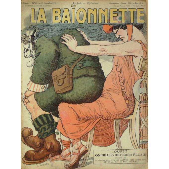 La Baionnette 1916 n°073 (On ne les reverra plus) NAM WILLETTE WEILUC GUYON CAPPIELLO