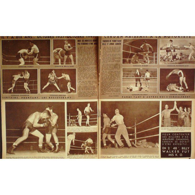 Miroir Sprint 1947 #  73 14 Oct Hansenne Arif On Cerdan Walker Olek Her Rera Pujazon