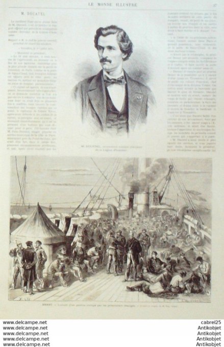Le Monde illustré 1871 n°744 Neuilly (92) Belgique Bruxelles Victor Hugo Brest (29) Goulet