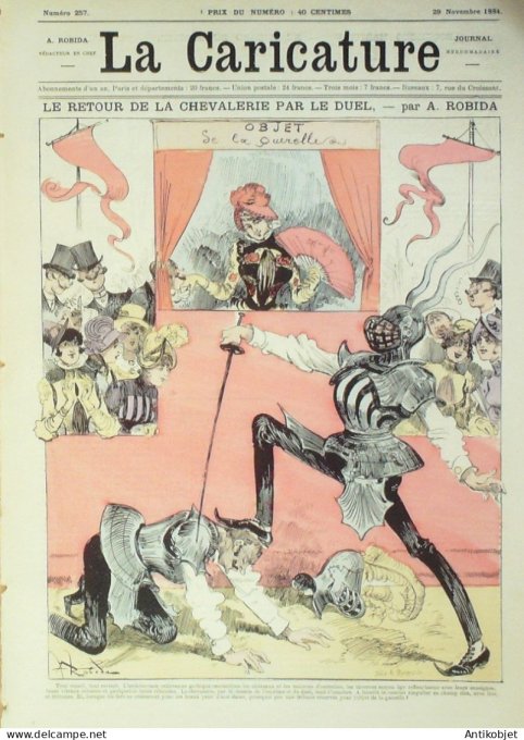 La Caricature 1884 #257 Chevaliers de duel Robida Sorel Trock Gino