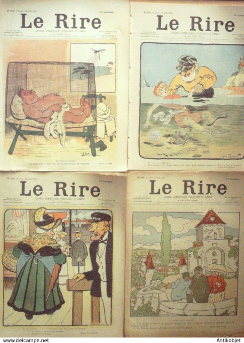 Le Rire 1901 lot 4 revues Meunier Villon Al-Rascid Faivre Avelot Does Grandjouan
