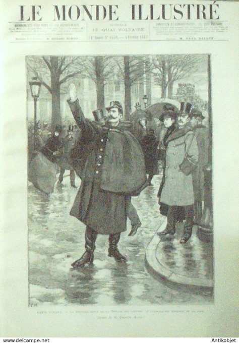 Le Monde illustré 1886 n°1558 Turkménistan Tchardjoui duc d'Albe butte Montmartre Mgr Cavrot