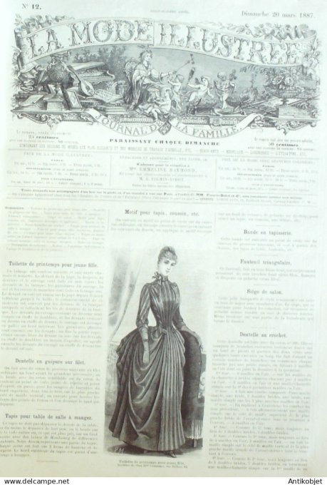 Mode illustree 1887 Lot de 10 journaux