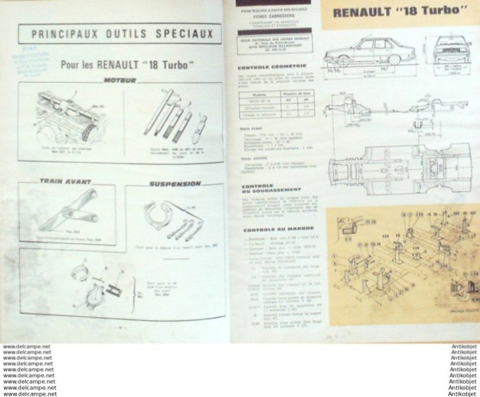 R.T Automobile Renault 18 & 30 Fiat 128 Zastava Ford Granada   # 419