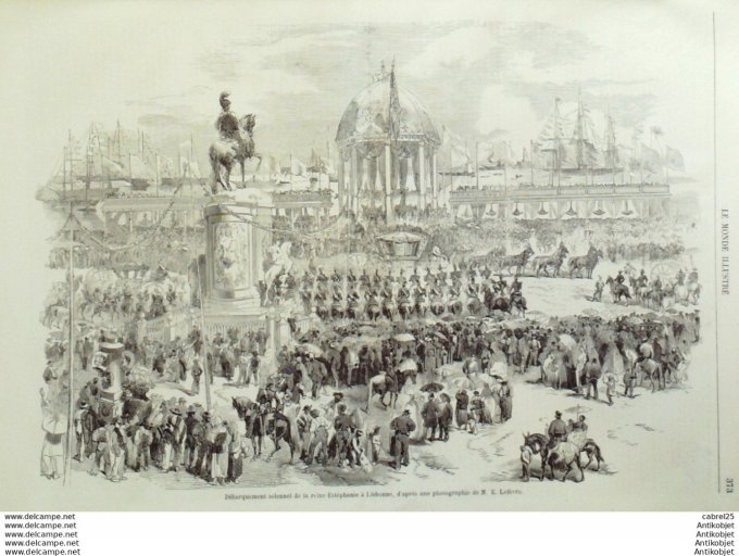 Le Monde illustré 1858 n° 61 Portugal Lisbonne Fontainebleau (77) Hallali Tunisie Tunis Vincennes (9
