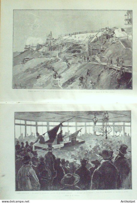 Le Monde illustré 1886 n°1558 Turkménistan Tchardjoui duc d'Albe butte Montmartre Mgr Cavrot