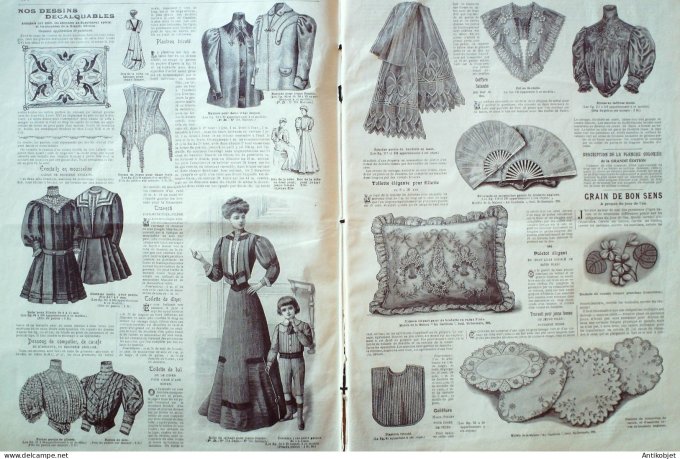 La Mode illustrée journal 1906 n° 52 Costume avec paletot