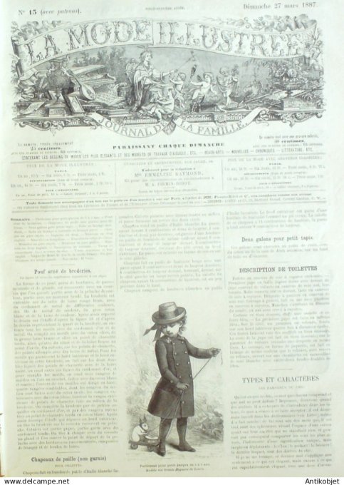 Mode illustree 1887 Lot de 10 journaux