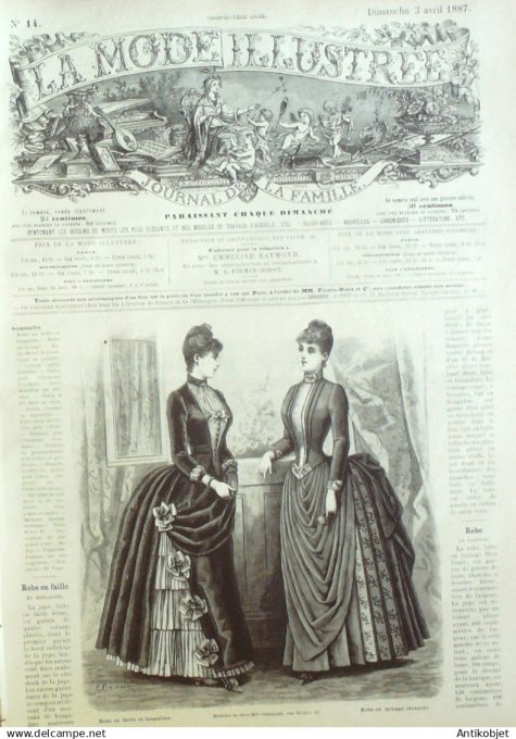 Mode illustree 1887 Lot de 10 journaux