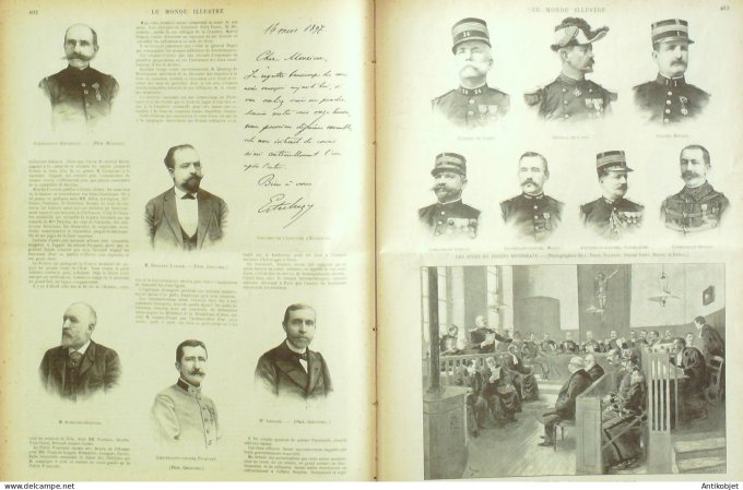 Le Monde illustré 1899 n°2199 Dreyfus 'île du Diable Procès Estherhazy