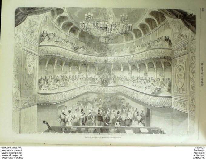 Le Monde illustré 1858 n° 61 Portugal Lisbonne Fontainebleau (77) Hallali Tunisie Tunis Vincennes (9